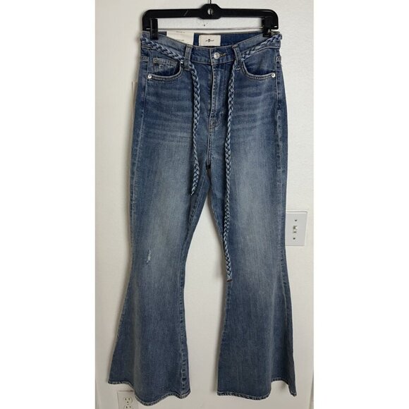 7 For All Mankind Megaflare Womens Jeans Medium Wash High Rise Size 27 NEW NWT - Picture 15 of 16